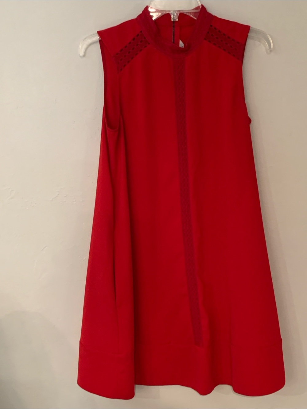 RACHEL Rachel Roy Red Sheath Dress with pockets and cute tie zipper back small